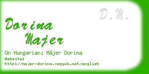 dorina majer business card